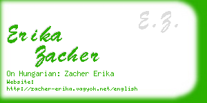 erika zacher business card